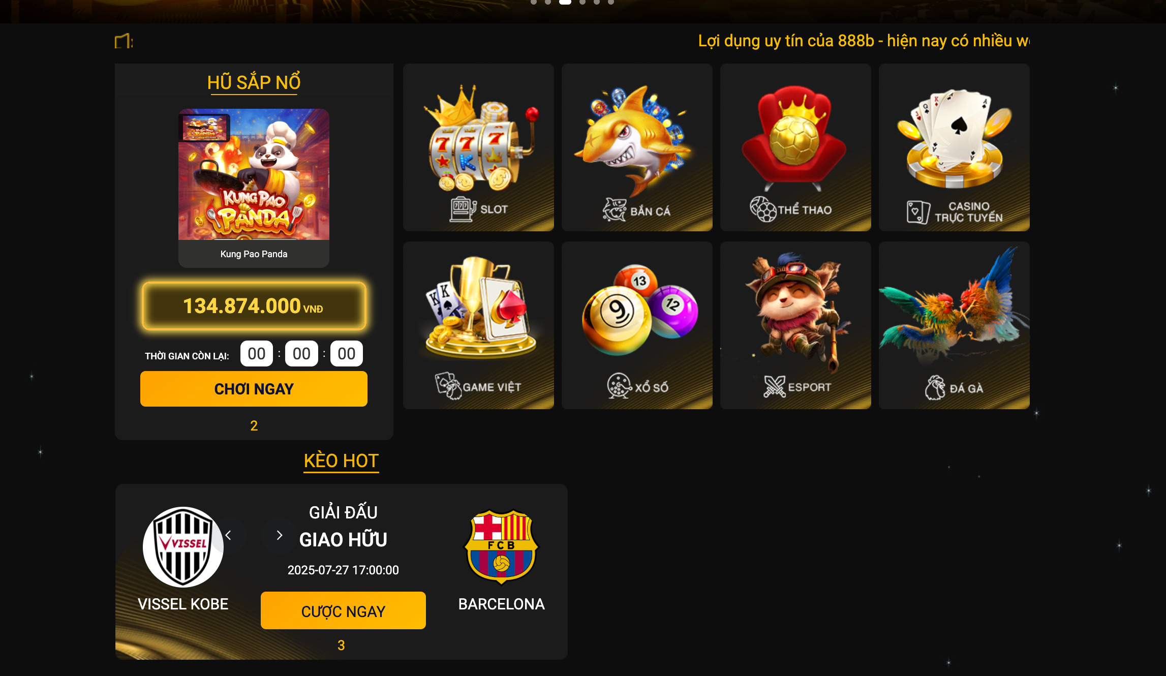 888B có sự phong phú về hệ sinh thái trò chơi