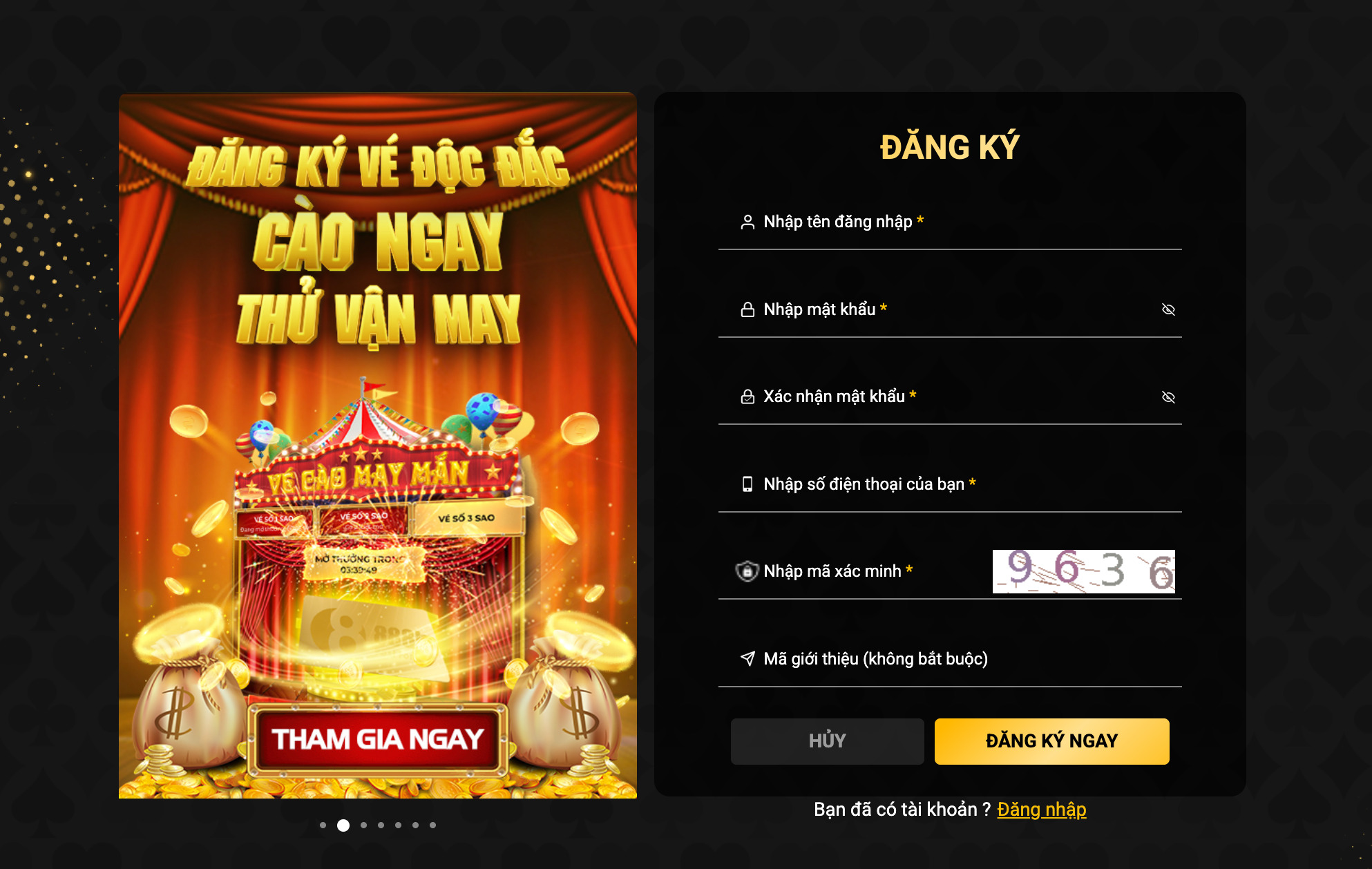 Đăng ký để bắt đầu giải trí tại 888B